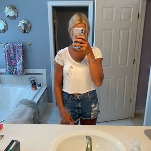 Me to We white crop top